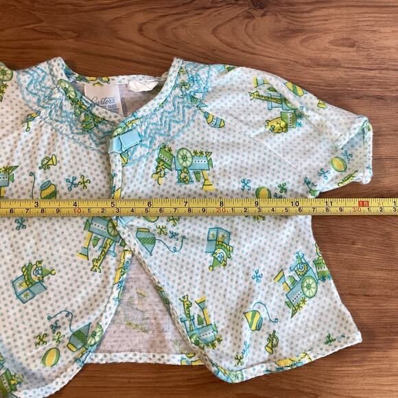 Vintage Carters Nightgown Nightdress Short Sleeve Top Layette Set Baby Newborn - Picture 5 of 11